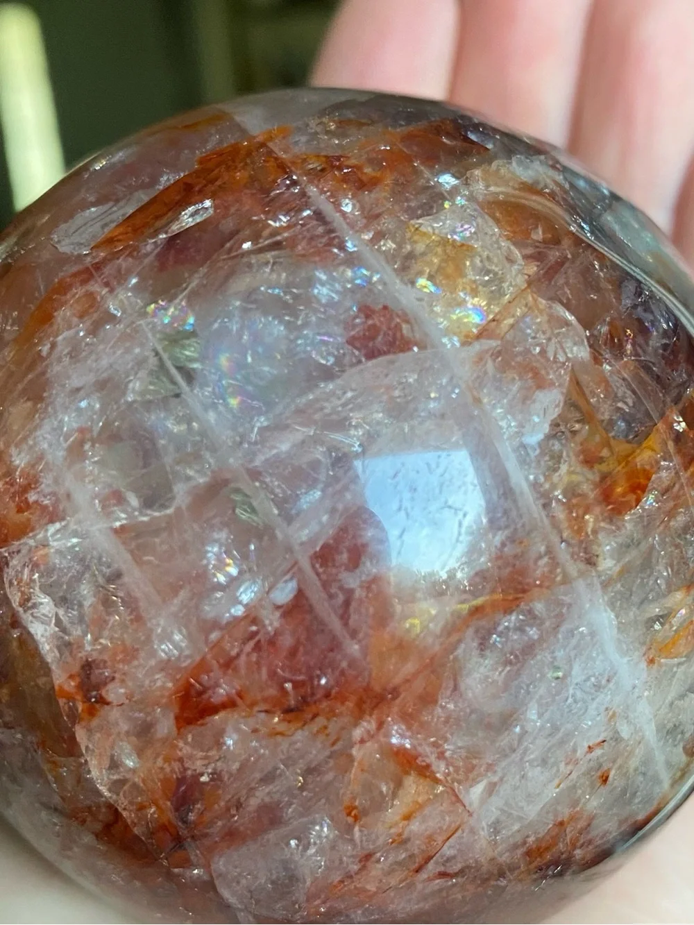 🔥✨ AAA Brazilian Fire Quartz Sphere — 2.7” of Pure Fire! ✨🔥